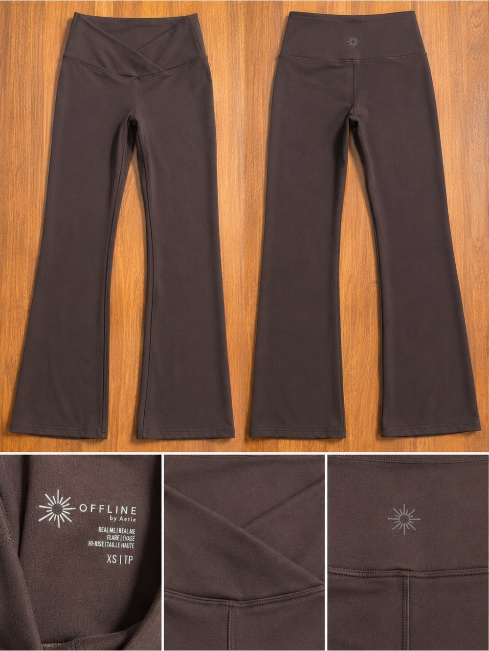 Women’s' Brown Flared Yoga Pants - XS